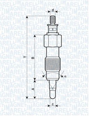 MAGNETI MARELLI Свеча накаливания 062900073304